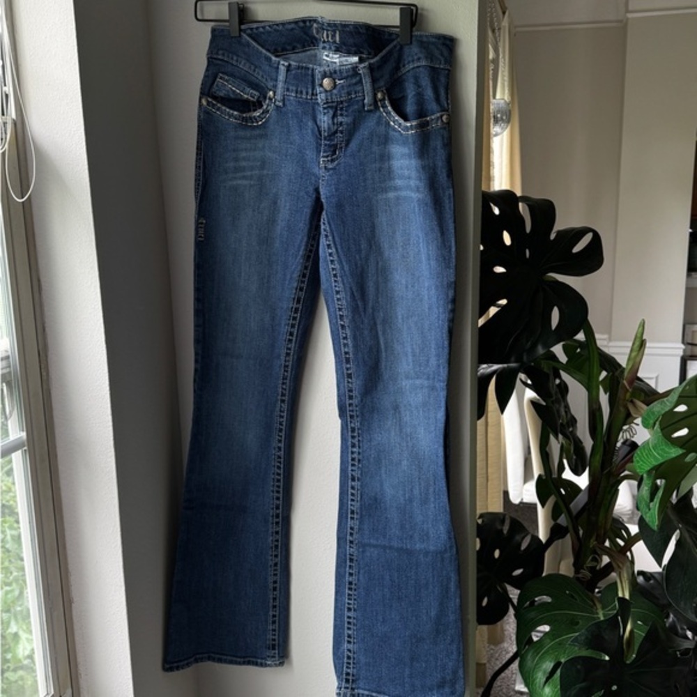 Cruel Girl Blue Flare Wide Leg Jeans